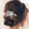 Produktbild: Edary Kristall Brautschmuck Haare Silber Strass Haarkamm Hochzeit Braut Haarschmuck Frauen und Mädchen