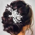 Produktbild: Hochzeits Haarkamm Silber Strass Kopfschmuck Brautschmuck Haare für Damen und...