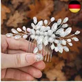 Produktbild: Edary Braut Silber Hochzeit Haarkämme Strass Braut Kopfschmuck Perle