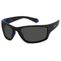Produktbild: Polaroid Unisex PLD 2135/S Sonnenbrille, schwarz und blau, 65 cm