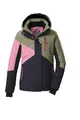 Produktbild: killtec Mädchen Skijacke/Funktionsjacke mit Kapuze und Schneefang KSW 209 GRLS SKI JCKT, schwarz blau/sage/hell himbeere, 140, 43563-000