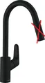 Produktbild: Hansgrohe Focus M41 Einhebel-Küchenmischer 240 mit Ausziehbrause - Mattschwarz