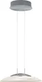Produktbild: LED-Pendelleuchte - Nickel matt - Weiß - 42 x 150 cm - Glas - Metall - 1-flammig - höhenverstellbar