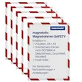 Produktbild: magnetoplan 1131446 Magnetofix Safety Magnetrahmen 5 Stk. A4 rot-weiß