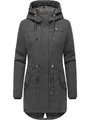 Produktbild: Ragwear Damen Wintermantel warmer Parka mit Taillenzugkordeln und großer Kapuze Ellba Coat A YOUMODO Stone Grey Gr. XL