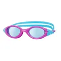 Produktbild: Zoggs Panorama Schwimmbrille Kinder 6-14 – Kinder Schwimmbrille mit UV-Schutz, Antibeschlag, Bequemer, Auslaufsicherer Sitz, Schnell Verstellbares Kopfband, 180° Rundumsicht, Blaues Glas, Rosa/Blau