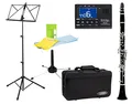Produktbild: Classic Cantabile CLK-10 Bb-Klarinette Set (hochwertige Bb-Klarinette mit Böhm-Griffweise, 17 Klappen & 5 Ringe, Set mit Clip-Tuner, Noten- & Klarinettenständer, Durchziehwischer, Koffer & Korkfett)