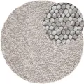 Produktbild: carpetfine Teppich Calo, rund, Höhe: 16 mm, Handweb Teppich, Uni-Farben, meliert, handgewebt, 70% Wolle