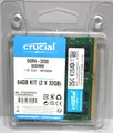 Produktbild: Crucial 64GB Kit (2x 32GB) DDR4-3200 CL22 SO-DIMM Arbeitsspeicher Neu