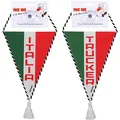 Produktbild: TRUCK DUCK® LKW Auto Wimpel Italia Trucker mit Saugnapf Mini Schal Flagge Fahne Banner Spiegel Deko