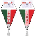 Produktbild: LKW Auto Wimpel Italien Trucker Saugnapf Spiegel Deko Mini Schal Flagge Banner