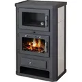 Produktbild: EEK A Kaminofen mit Backfach+Herdplatte Victoria Comfort KF Kachel schwarz– 10kW