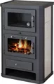 Produktbild: Kaminofen mit Backfach+Herdplatte Victoria Comfort KF Kachel schwarz– 9,51kW