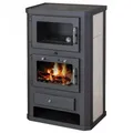Produktbild: EEK A Kaminofen mit Backfach+Herdplatte Victoria Comfort KF Kachel schwarz– 10kW