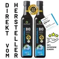 Produktbild: KRÄUTERLAND Bio Schwarzkümmelöl 1L ungefiltert ägyptisch kaltgepresst 2x500ml