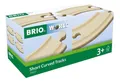 Produktbild: BRIO World Kurze Gebogene Gleise E1 Holzschienen Set