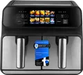 Produktbild: ProfiCook® Heißluftfritteuse XXL mit 2 Kammern | 8L Heißluftfritteuse Doppelkammer |  kein Öl oder Fett | Air Fryer m. Color-Display | PC FR 1287 H