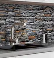 Produktbild: MyMaxxi Dekorationsfolie Küchenrückwand selbstklebend Mauer Schiefer Stein Spritzschutz Folie
