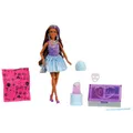 Produktbild: Barbie Party Unboxed Puppe und Accessoires, Glam Party Serie mit 10 Überraschungen, darunter eine Violette glitzernde Puppe mit Farbwechseleffekt, JFY66