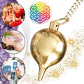 Produktbild: Radiästhesie Pendel Wassertropfen, Orakel/Esoterik Pendel – Gold – 30 Gr