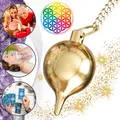 Produktbild: Radiästhesie Pendel Wassertropfen Orakel/Esoterik Pendel – Gold – 30 Gr