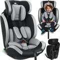 Produktbild: Autokindersitz Kindersitz Kinderautositz Autositz Sitzschale 9 Kg - 36 Kg 1-12 Jahre Gruppe 1/2 / 3 Universal Zugelassen Nach Ece R129/03 Grau - Kidiz