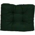 Produktbild: TexDeko® Garden halbes Palettenkissen 60x80x18cm wasserabweisend UV - beständig Premium Sitzkissen gesteppt Palettenauflage für Europaletten Palettenmöbel Palettenpolster (Dunkelgrün)