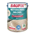 Produktbild: BAUFIX Wetterschutz-Holzgel weiss, seidenglänzend, 5 Liter, Holzlasur, tropfgehemmte Holzlasur, für alle Holzarten, witterungsbeständig