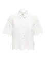 Produktbild: ONLY Blusenshirt Lochstickerei Durchgehende Knopfleiste Strukturierte Optik (1-tlg) ONLVALAIS S/S SHIRT WVN NOOS