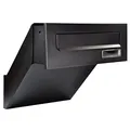 Produktbild: Mauerdurchwurf Briefkasten Schwarz Matt Einbaubriefkasten Durchwurf Briefkasten