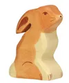 Produktbild: Holztiger 80099 Hase, sitzend Holzfigur bemalt