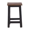 Produktbild: DESIGN DELIGHTS RUSTIKALER Holz SITZHOCKER Madero | 48x30x30 cm (HxBxT), Recyclingholz | Holzhocker | Farbe: 04 schwarz-Natur