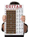Produktbild: A New Song Music Laminiertes Gitarren-Akkord & Griffbrett Note Chart Anleitung Easy Poster für Anfänger Akkorde & Noten 27,9 x 43,2 cm
