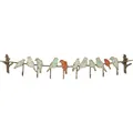 Produktbild: Design Wandgarderobe Bird Party, Grün/Rot, 19x102x6 cm, Garderobenleiste, Gar...