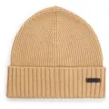 Produktbild: BOSS Herren Mütze, Schurwolle - Fati, Beanie, Rippstrick, One Size, einfarbig Beige