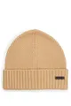 Produktbild: BOSS Herren Fati Mütze aus Schurwolle mit Logo-Applikation Beige Stck