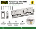 Produktbild: Burg-Wächter Panzer-Riegel R100 Ni Edelstahl Türsicherung Einbruchschutz