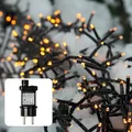 Produktbild: hellum LED Lichterkette außen Cluster, 5,74m 288 LED Cluster Lichterkette warmweiß mit Timer, Strombetrieben indoor & outdoor, Weihnachtsbaumbeleuchtung mit Kabel 576825