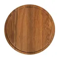 Produktbild: BOSKA Pizzabrett Friends L/Servierbrett aus Eichenholz/Pizza, Tapas und andere Speisen/Praktische Auffangrinne/Braun / ⌀ 34 cm