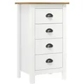 Produktbild: vidaXL Sideboard Hill Weiß 46x35x80 cm Massivholz Kiefer