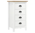 Produktbild: vidaXL Sideboard Sideboard Hill Weiß 46x35x80 cm Massivholz Kiefer (1 St)