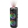 Produktbild: N-GEAR LGP5150 | Kabelloser Bluetooth-Party-Lautsprecher – Karaoke-Set – 1 Mikrofon – Disco-Beleuchtung - Schwarz