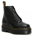 Produktbild: DR. MARTENS Sinclair Gemilltes Nappaleder Plateaustiefel Schnürboots Plateauboots, Chunky Boot mit Front-Reißverschluss