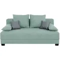 Produktbild: Boxspringsofa - mint-grau - Dauerschläfer mit Staukasten