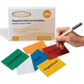 Produktbild: 30 Magnetstreifen beschreibbar Etiketten Magnete Schilder bunt 100mmx70mm
