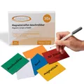 Produktbild: 30 Magnetstreifen beschreibbar Etiketten Magnete Schilder bunt 100mmx70mm