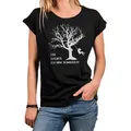 Produktbild: MAKAYA Print-Shirt Damen Freche T-Shirt Sprüche Frauen - Coole Oberteile Lustige Tops (Statement, Schwarz, Blau, Grau, Weiß, Rosa) Baumwolle schwarz 5XL