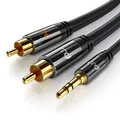 Produktbild: Primewire HQ Platinum AUX Klinkenstecker zu 2x Cinch RCA Premium Kabel 10,0m NEU