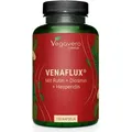 Produktbild: Vegavero Venaflux Complex | 120 Kapseln | Rosskastanie, Hesperidin, Diosmin, Rutin und Mäusedorn | vegan