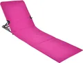 Produktbild: Strandmatte klappbar mit verstellbarer Rückenlehne - pink - Liegematte faltbar mit Tragegurt - Sonnenliege Gartenliege Sonnenmatte Liegematte für Gart